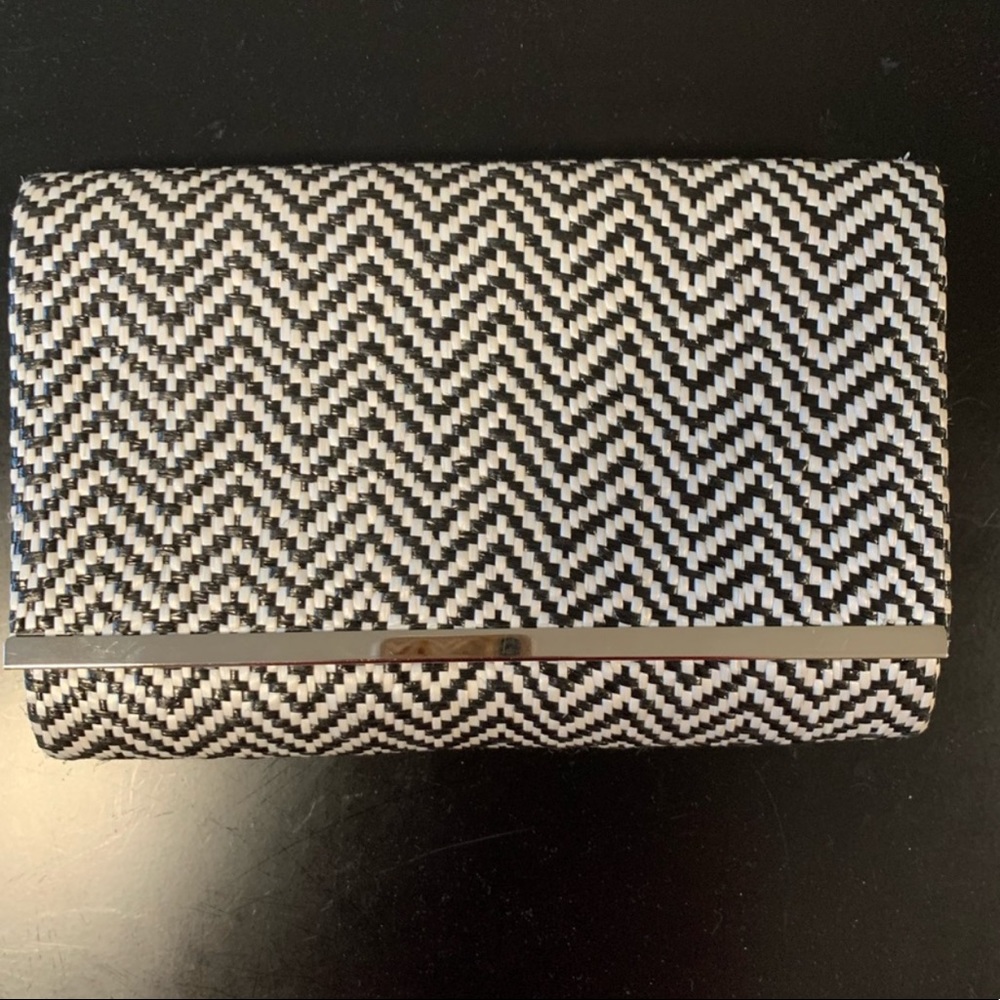 Black and white clutch